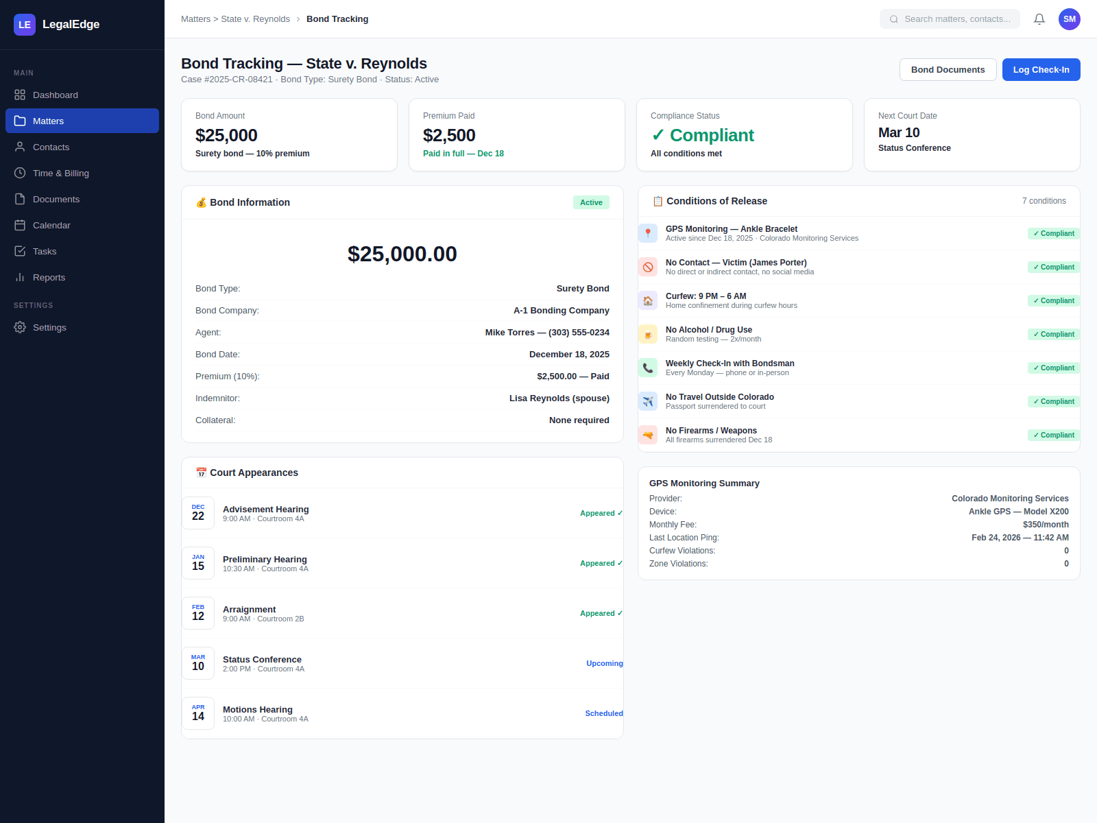 Bail & Bond Tracking